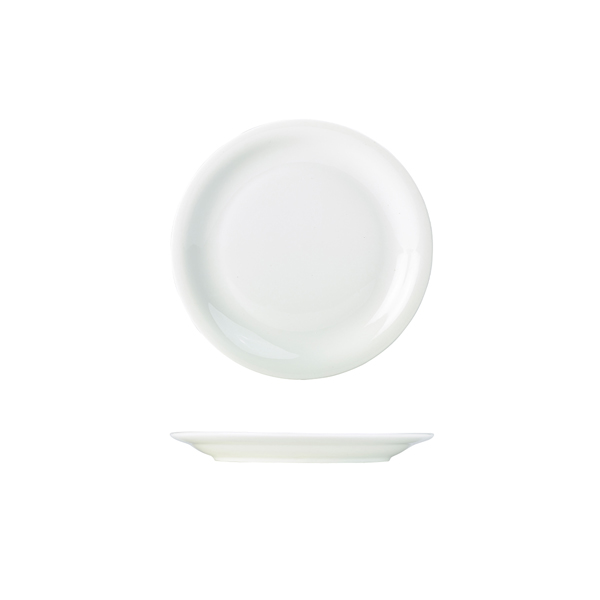 Genware Porcelain Narrow Rim Plate 16cm/ 6.25"