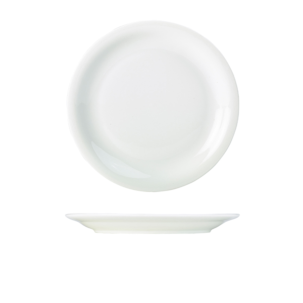 Genware Porcelain Narrow Rim Plate 26cm/ 10.25"