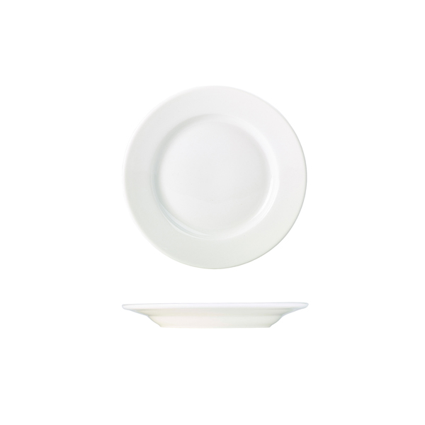 Genware Porcelain Classic Winged Plate 17cm/ 6.5"