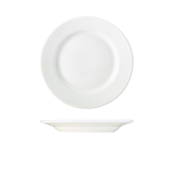 Genware Porcelain Classic Winged Plate 23cm/ 9"