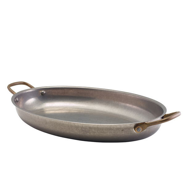 GenWare Vintage Steel Oval Dish 34 x 23cm