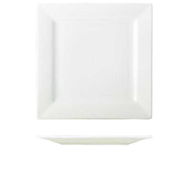 Genware Porcelain Square Plate 30cm/ 12"
