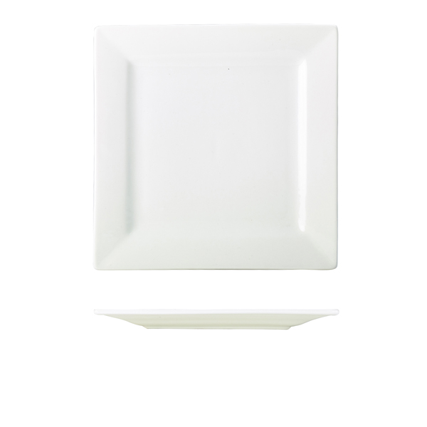 Genware Porcelain Square Plate 26cm/ 10.25"