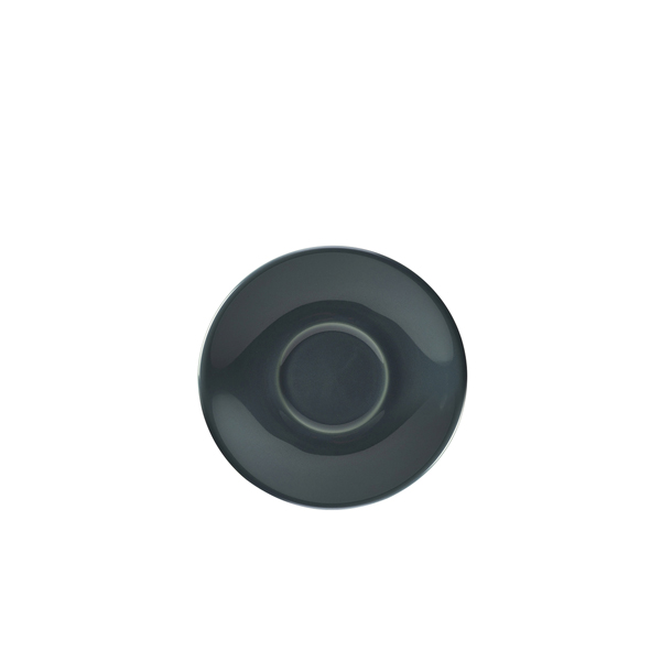 Genware Porcelain Grey Saucer 13.5cm/ 5.25"