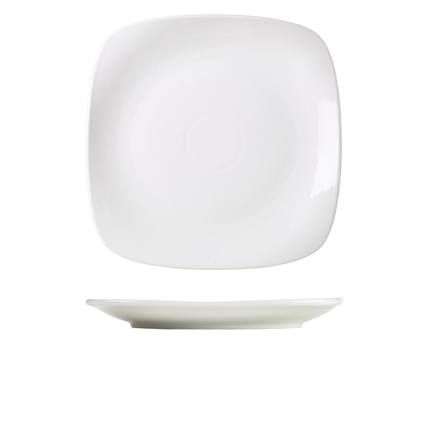 Genware Porcelain Rounded Square Plate 29cm/ 11.5"