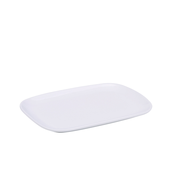 Genware Porcelain Ellipse Rectangular Plate 22.8 x 16.6cm/ 9 x 6.5"