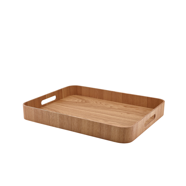 GenWare Light Wood Veneer Butlers Tray 50 x 38cm