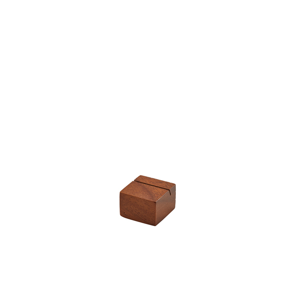 Acacia Wood Sign Holder 3 x 3 x 2cm