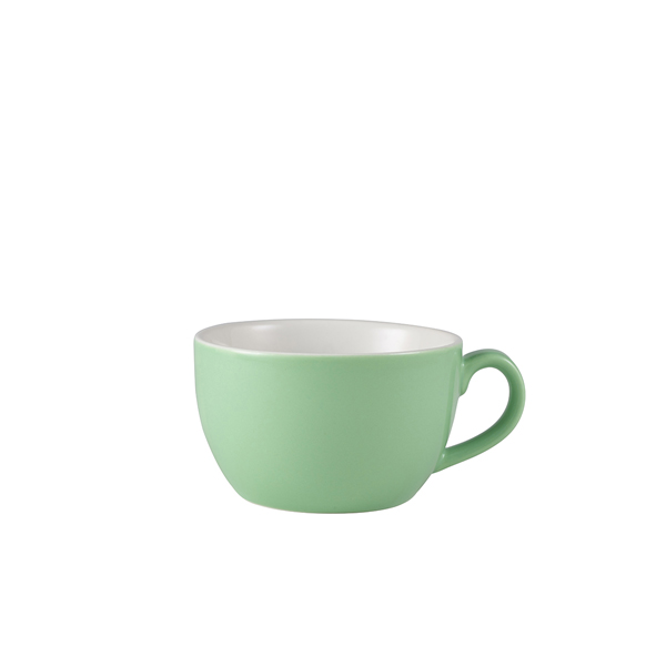 Genware Porcelain Green Bowl Shaped Cup 25cl/ 8.75oz