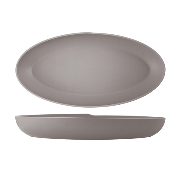 Sand Brown Copenhagen Oval Melamine Deep Dish 55 x 27.5 x 7.5cm