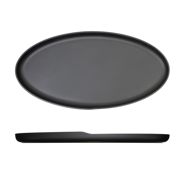 Black Copenhagen Oval Melamine Dish 55 x 27.5cm