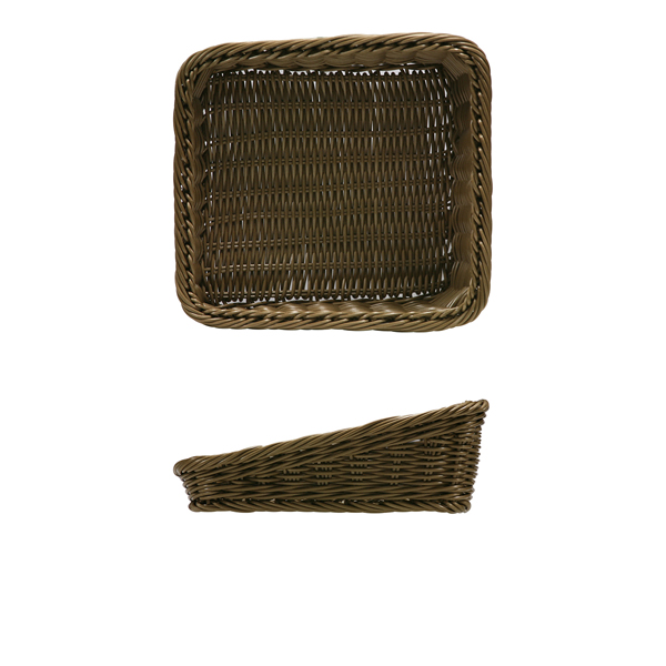 Polywicker Angled Basket 26.5 x 26.5 x 40/100mm