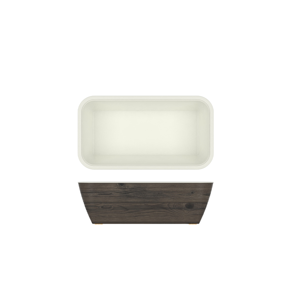 Oak/White New Haven Melamine GN1/3 Deep Dish 32.5 x 17.6 x 10cm