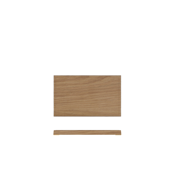 Light Oak/ White New Haven Melamine GN1/4 Slab 26.5 x 16.2cm