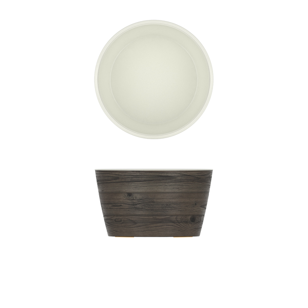 Oak/White New Haven Melamine Bowl 26.5 x 15cm