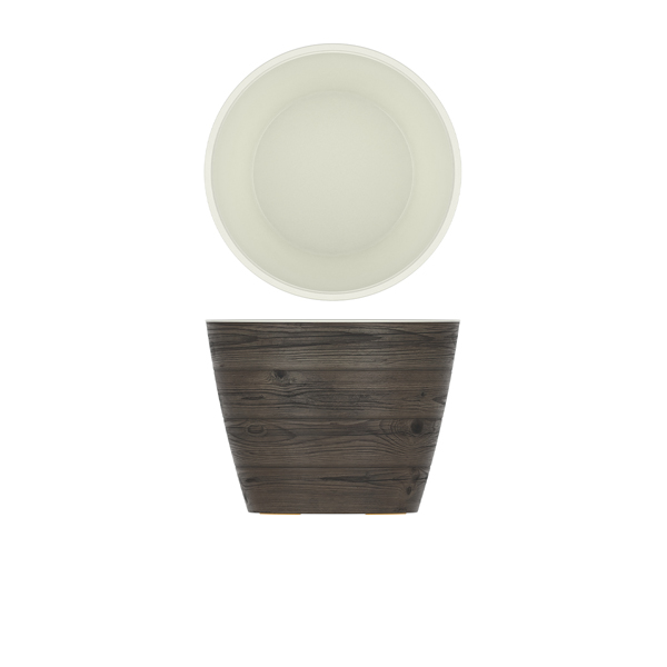 Oak/White New Haven Melamine Bowl 26.5 x 20cm