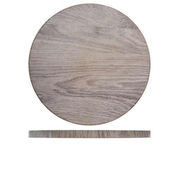 Light Oak New Haven Melamine Round Slab 32.5cm