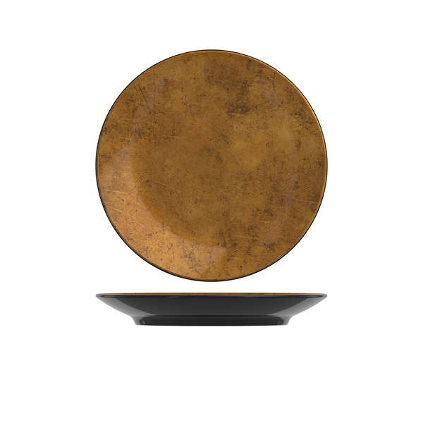 Copper/Black Melamine Plate 26cm