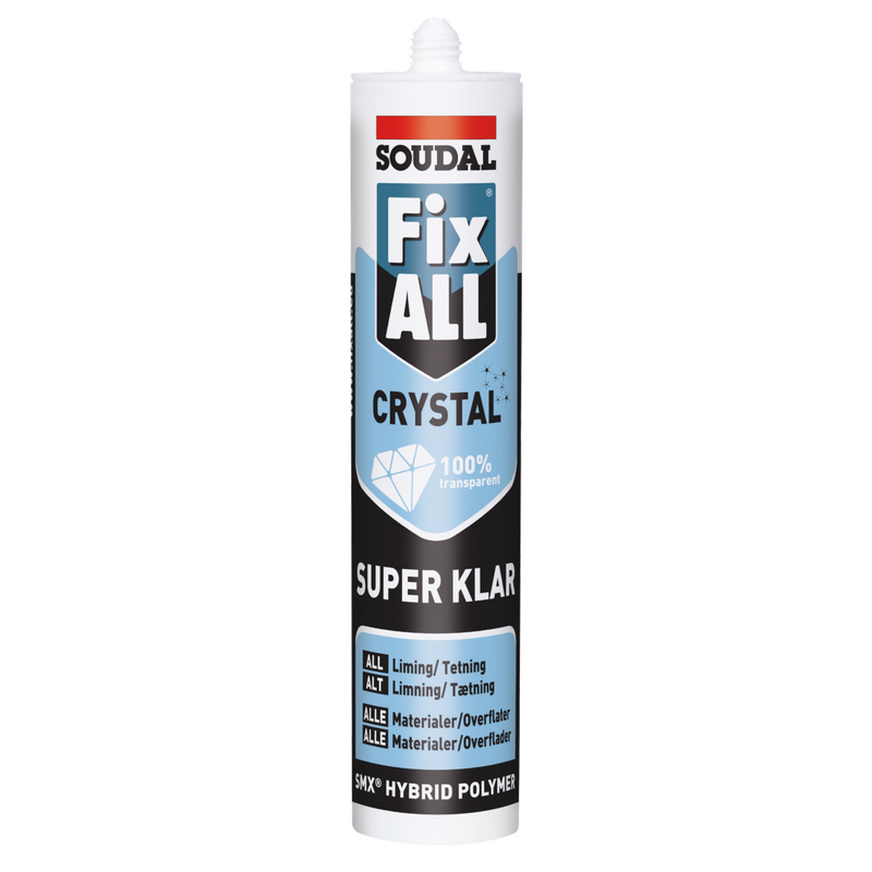 SOUDAL multifuge/klæber Fix ALLÂ® Crystal 290ml klar