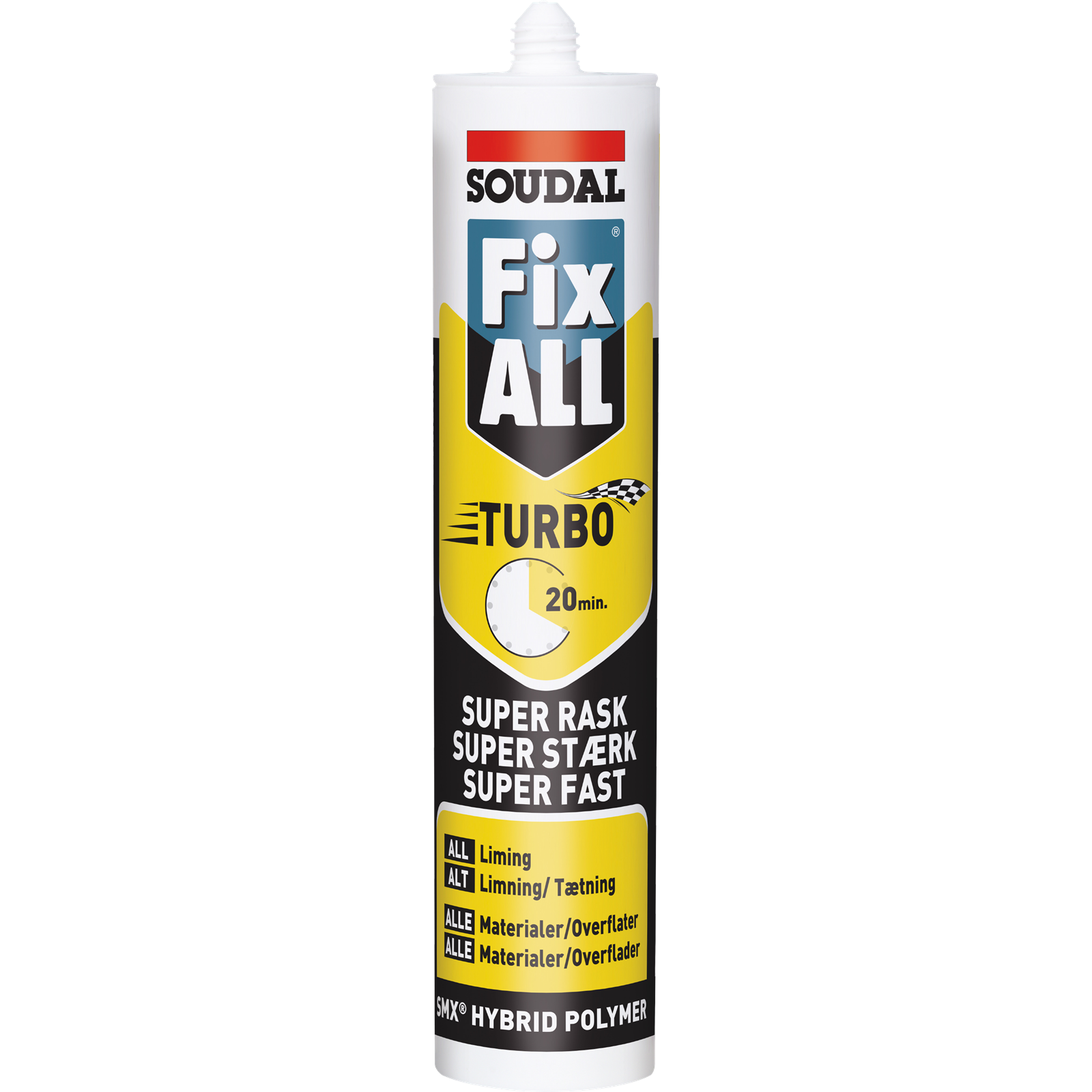 SOUDAL hurtig montagelim Fix ALLÂ® Turbo 290ml (Sort)