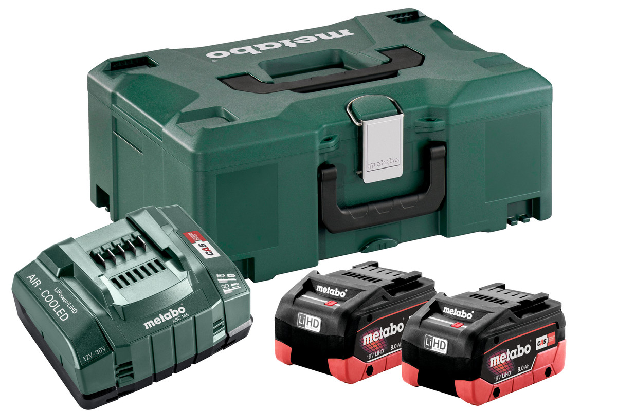 METABO Batterisæt BASIC-SET 18 2X8,0Â LIHDÂ ASCÂ ULTRAÂ +Â ML