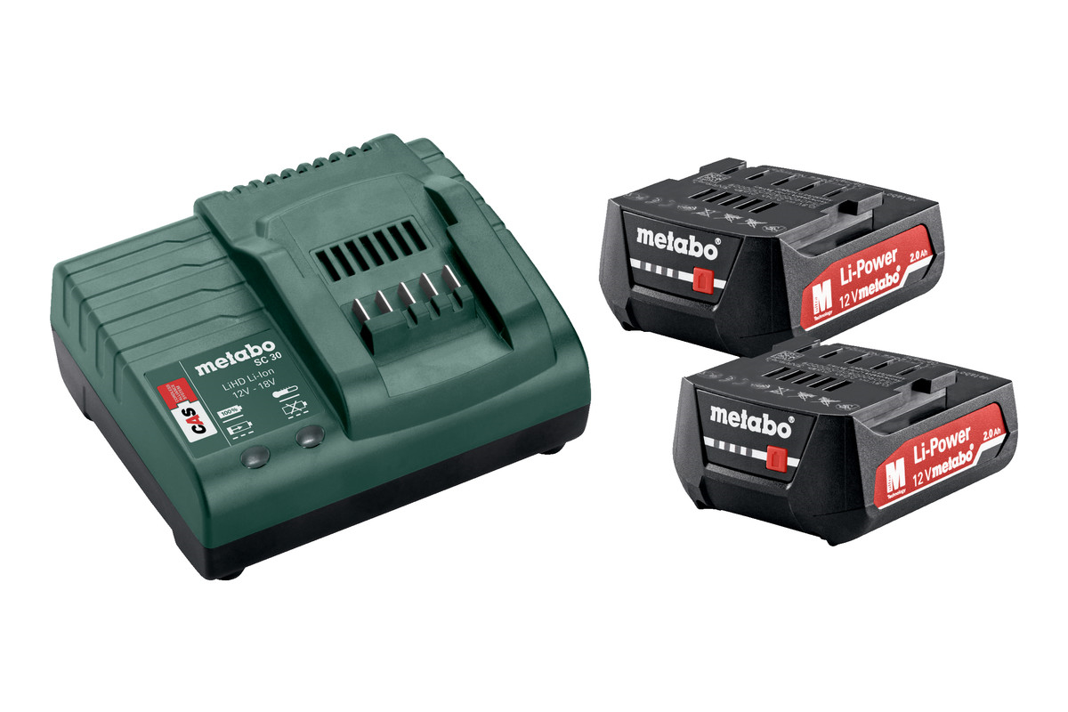 METABO Batteri pakke Basis-sæt 12V 2X2,0Ah