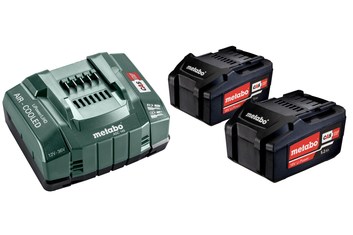 METABO Batterisæt BASIC-SET 18 2X5,2