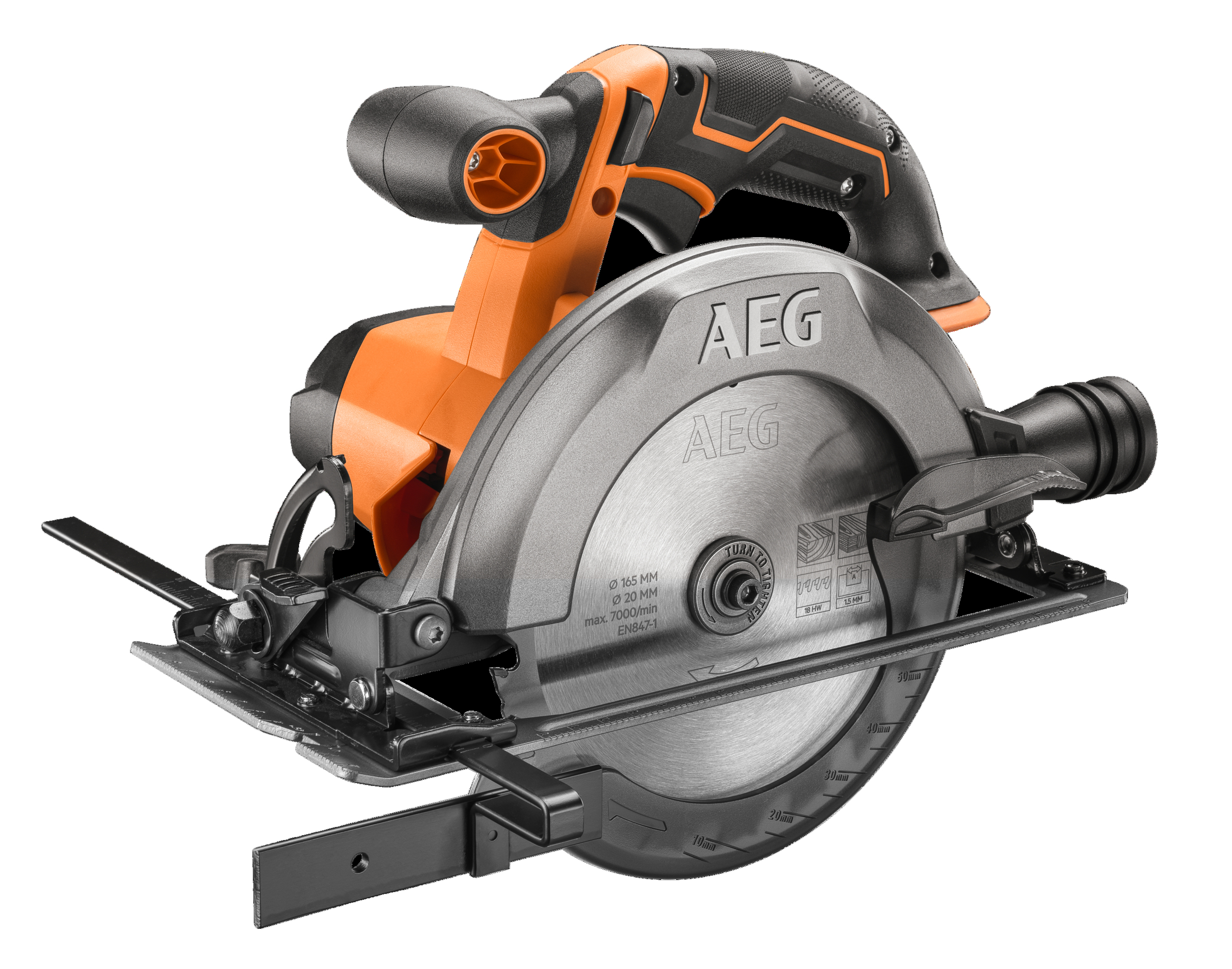 16: AEG Akku rundsav 18V 165mm BKS18C2-0 uden batteri og lader
