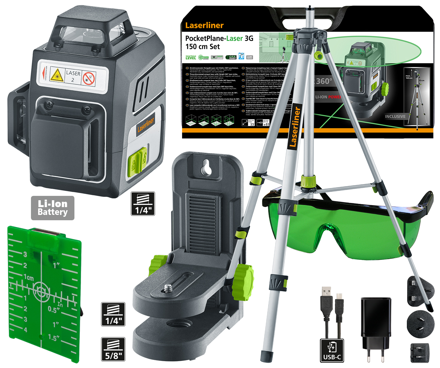 LASERLINER Krydslaser PocketPlane-Laser 3G SÆT