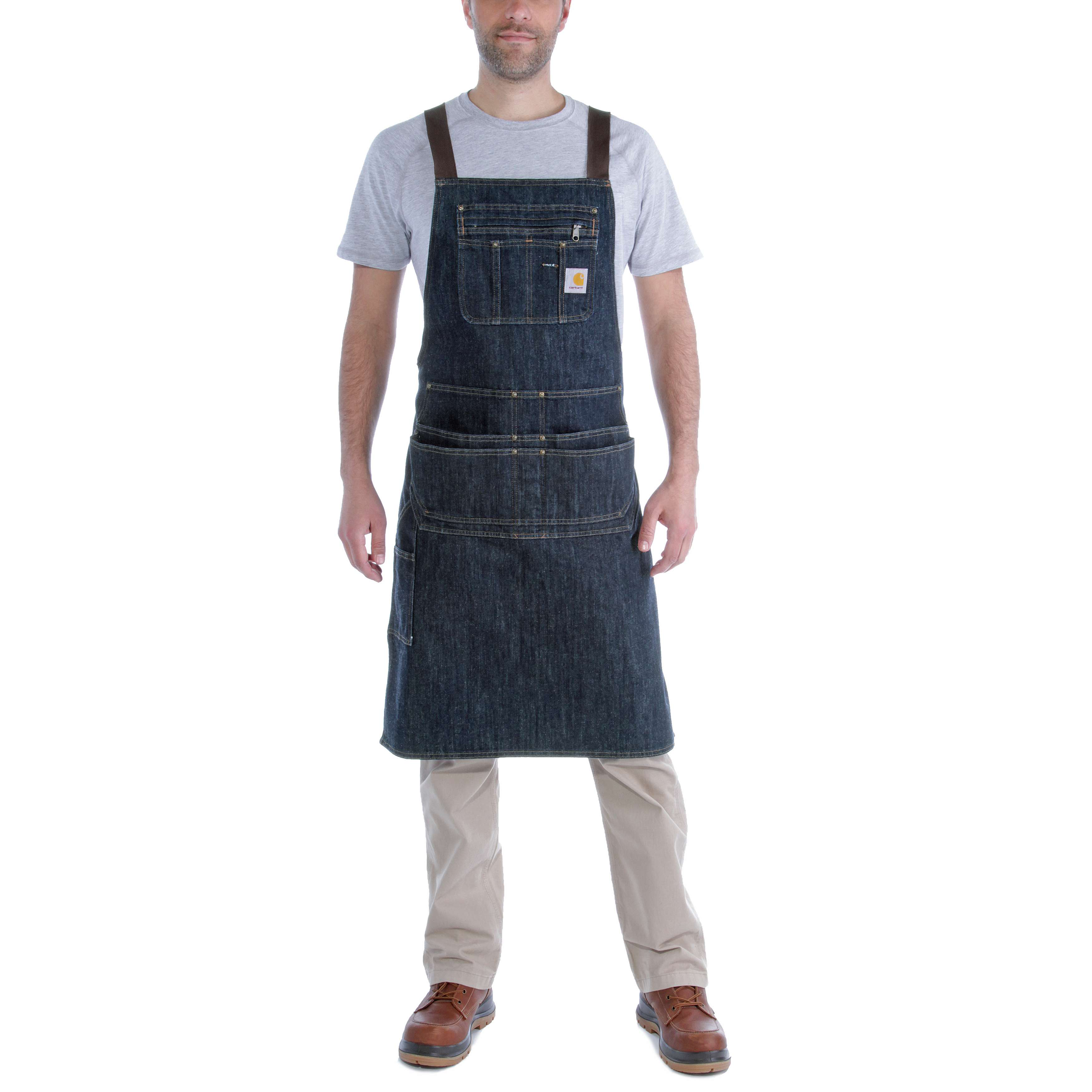 CARHARTT Forklæde Denim Apron Dark Blue Ridge