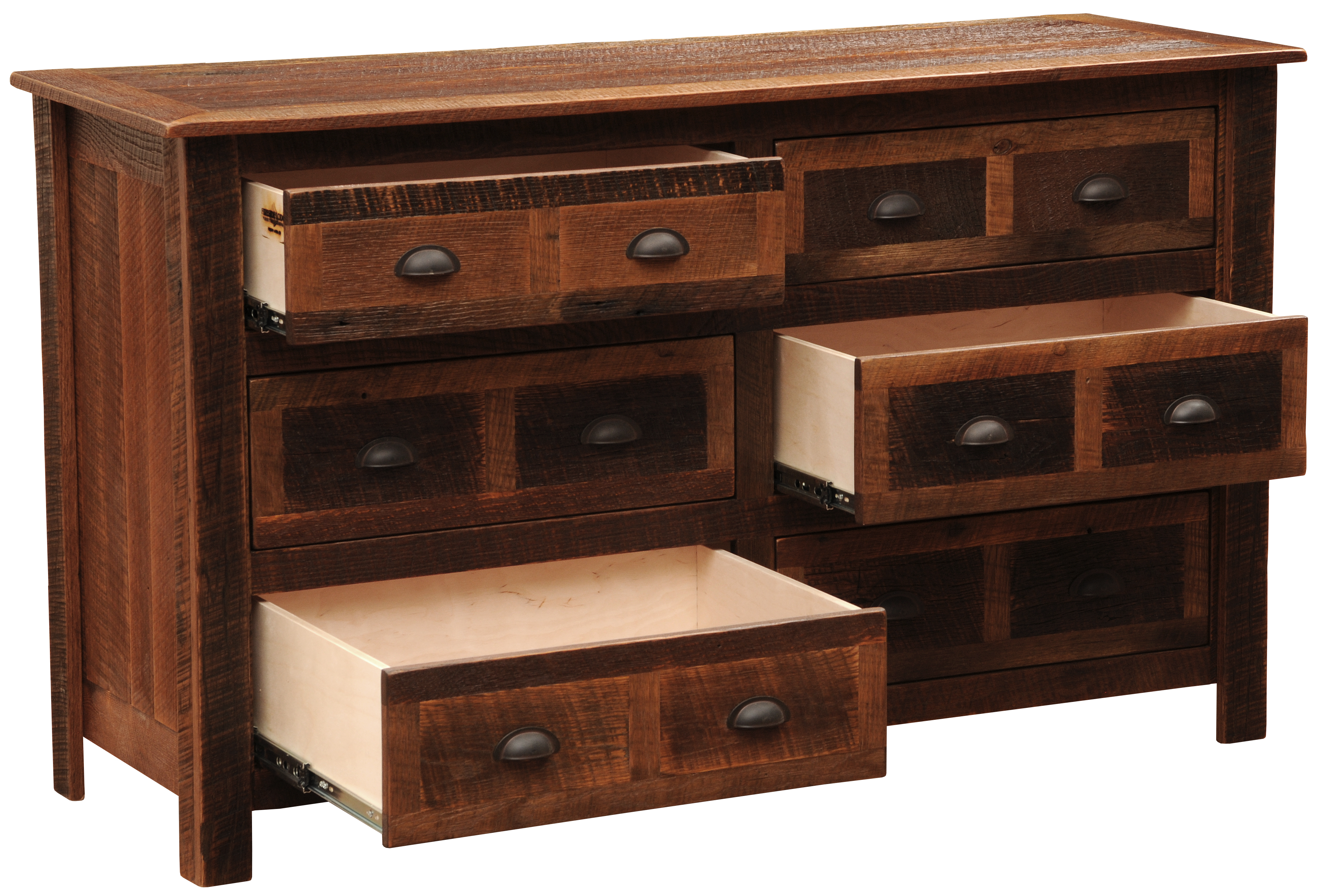 Fireside Lodge Barnwood Six Drawer Dresser