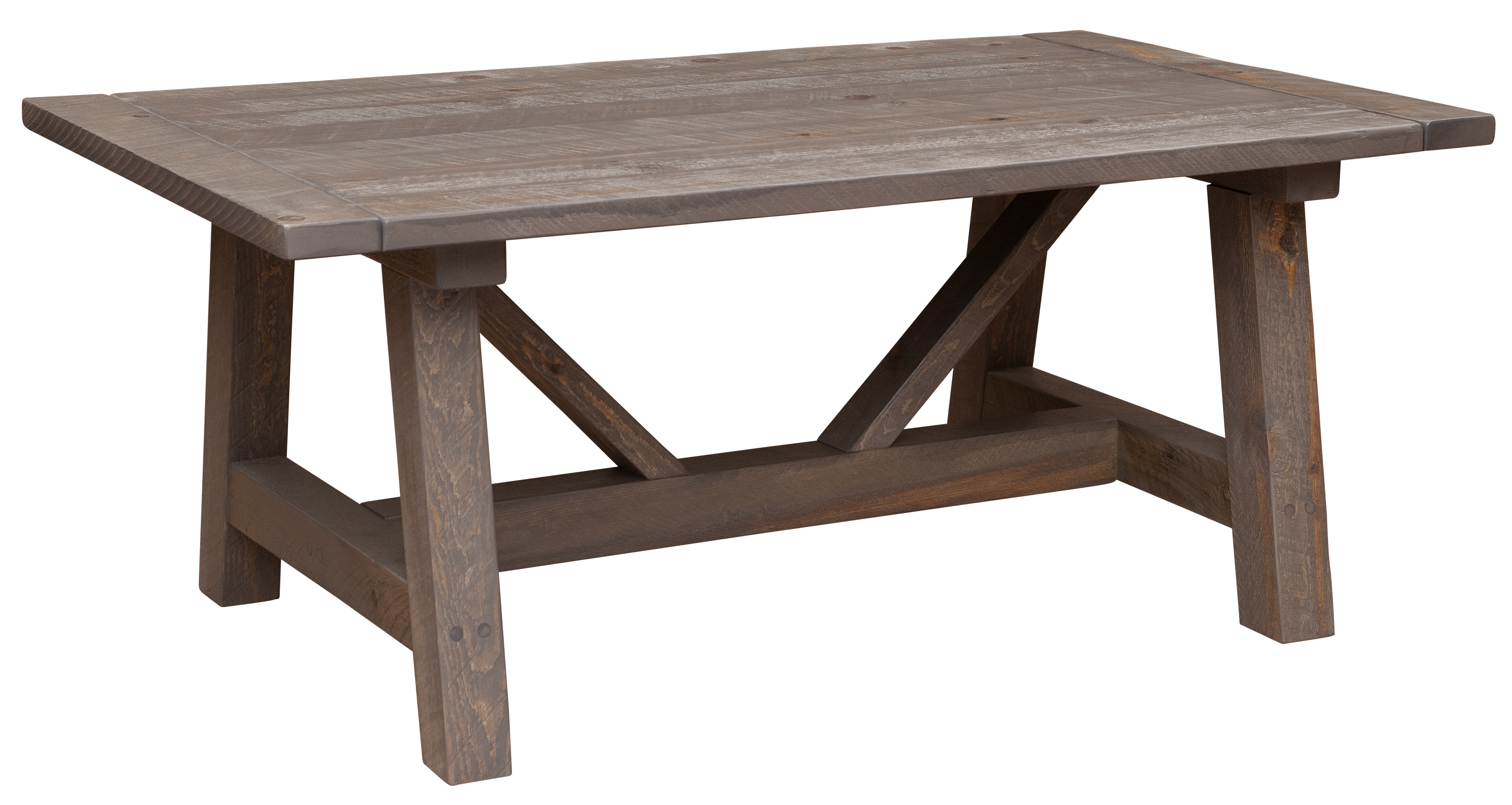 WoodShop Sawhorse Rectangle Dining Table - 6-foot - Armor - Gil's ...