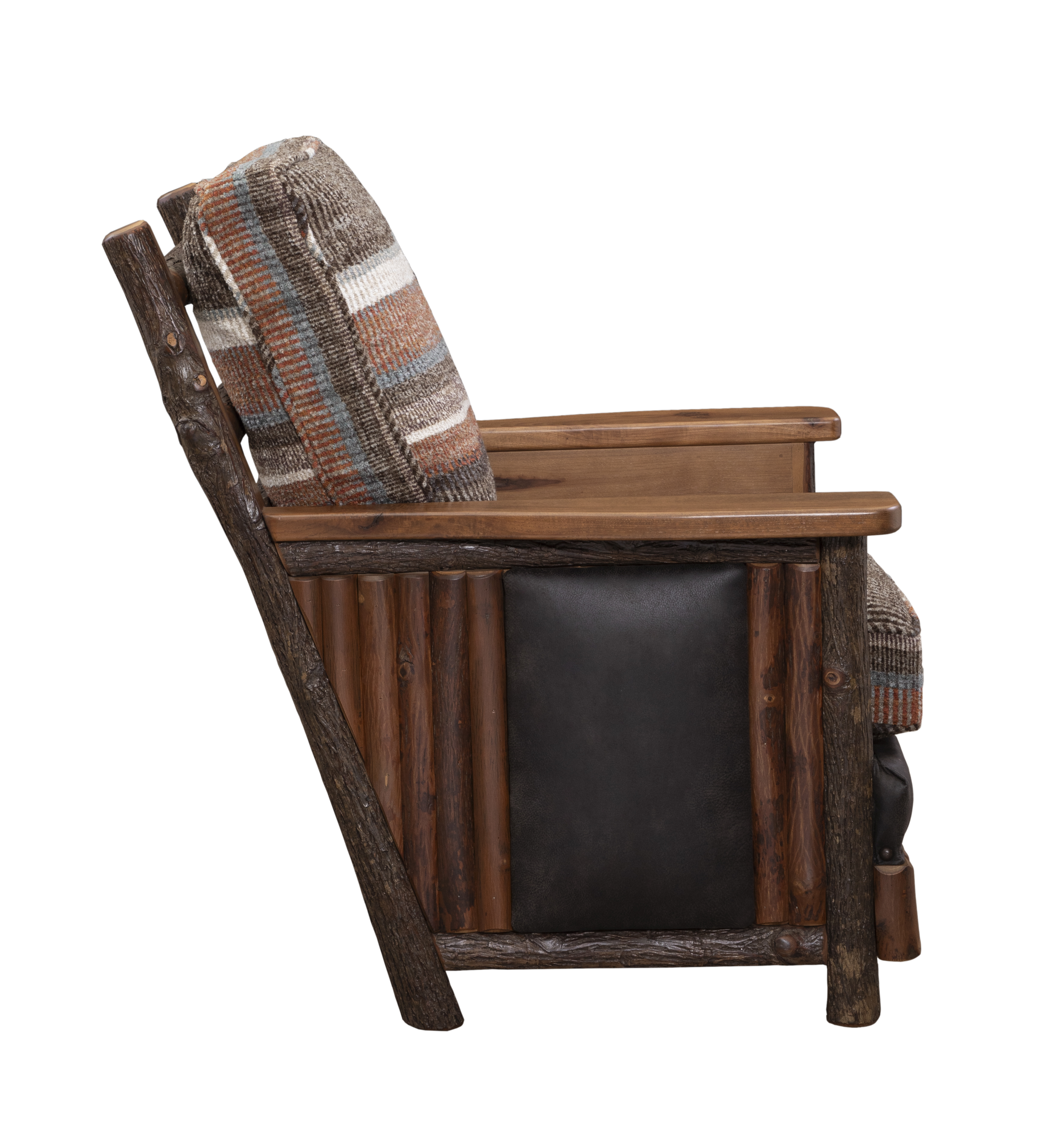 Hickory Log Shenandoah Lounge Chair - Standard Leather - Gil's