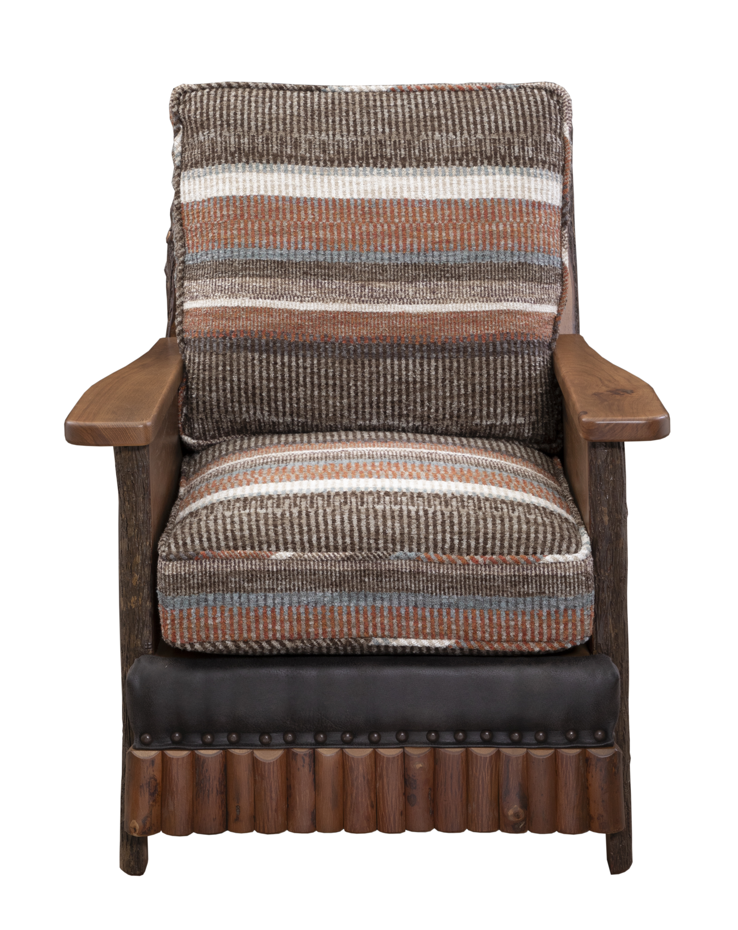 Hickory Log Shenandoah Lounge Chair - Standard Leather - Gil's