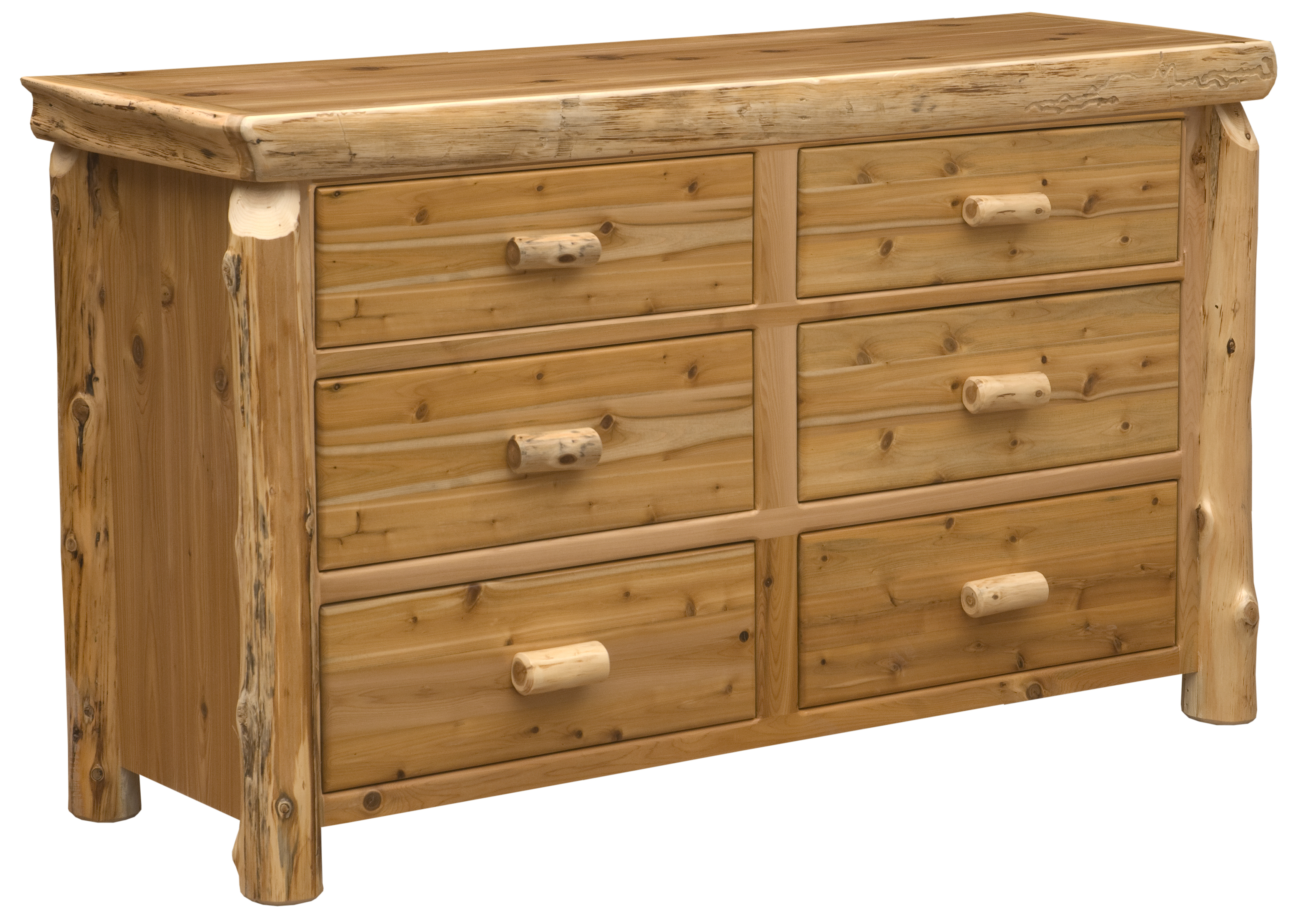 Cedar Log Six Drawer Dresser - Natural - Premium Line - Gil's Furniture & Sleep Source Cedar Log Six Drawer Dresser - Natural - Premium Line - Gil's Furniture & Sleep Source