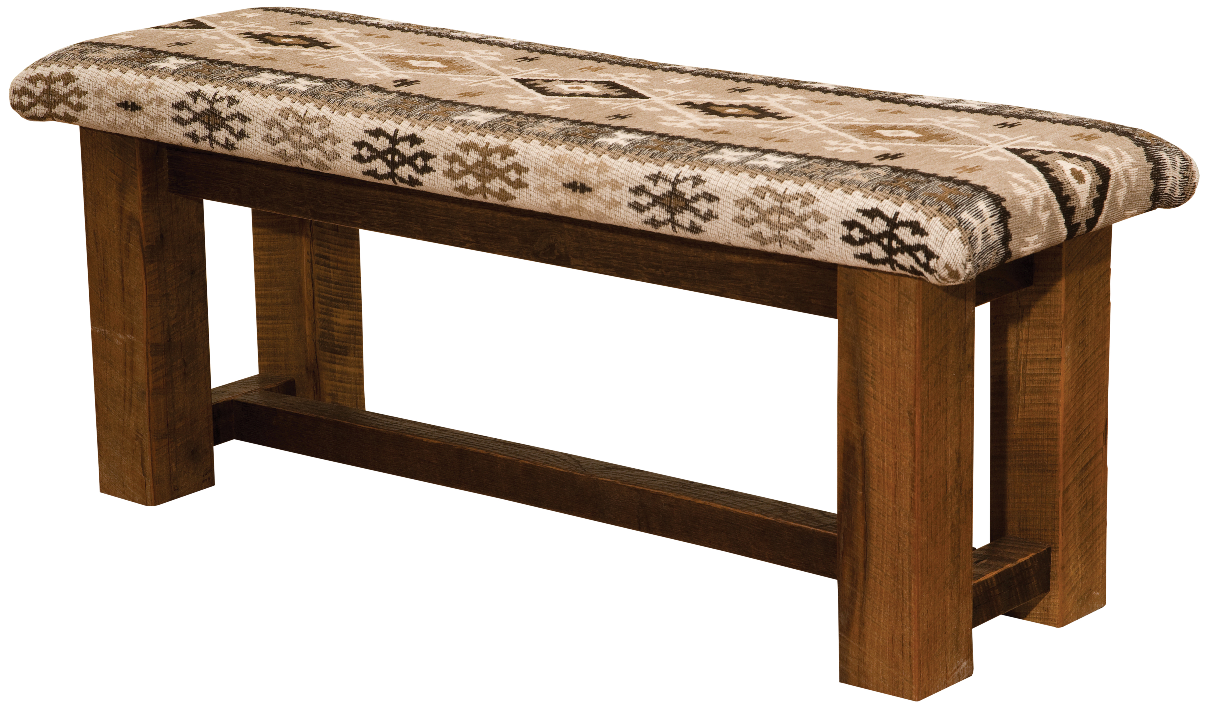 Barnwood 42-inch Bench - Upholstered Seat - Standard - Gil's Furniture ...