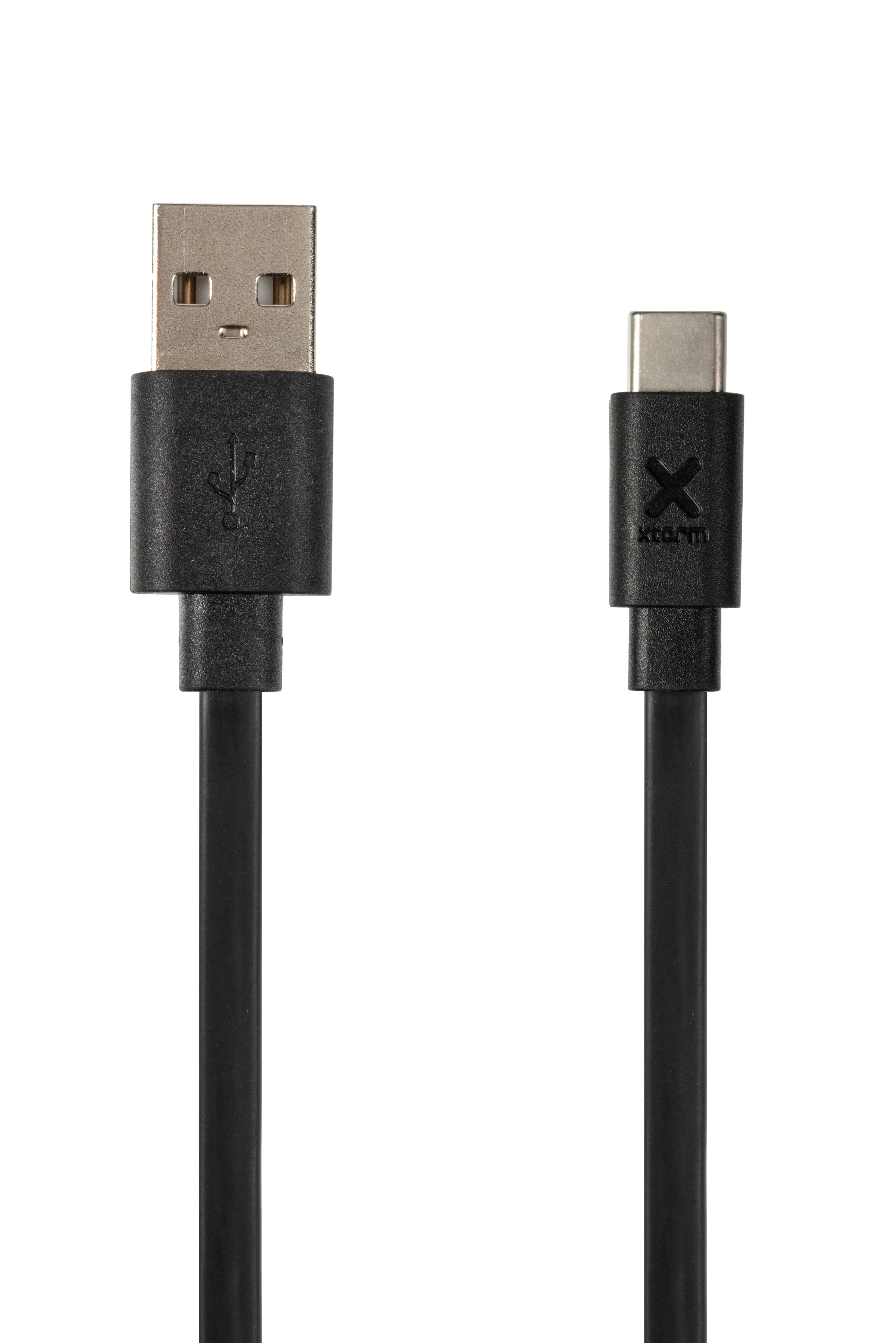 Flat USB to USB-C cable (1m) Black
