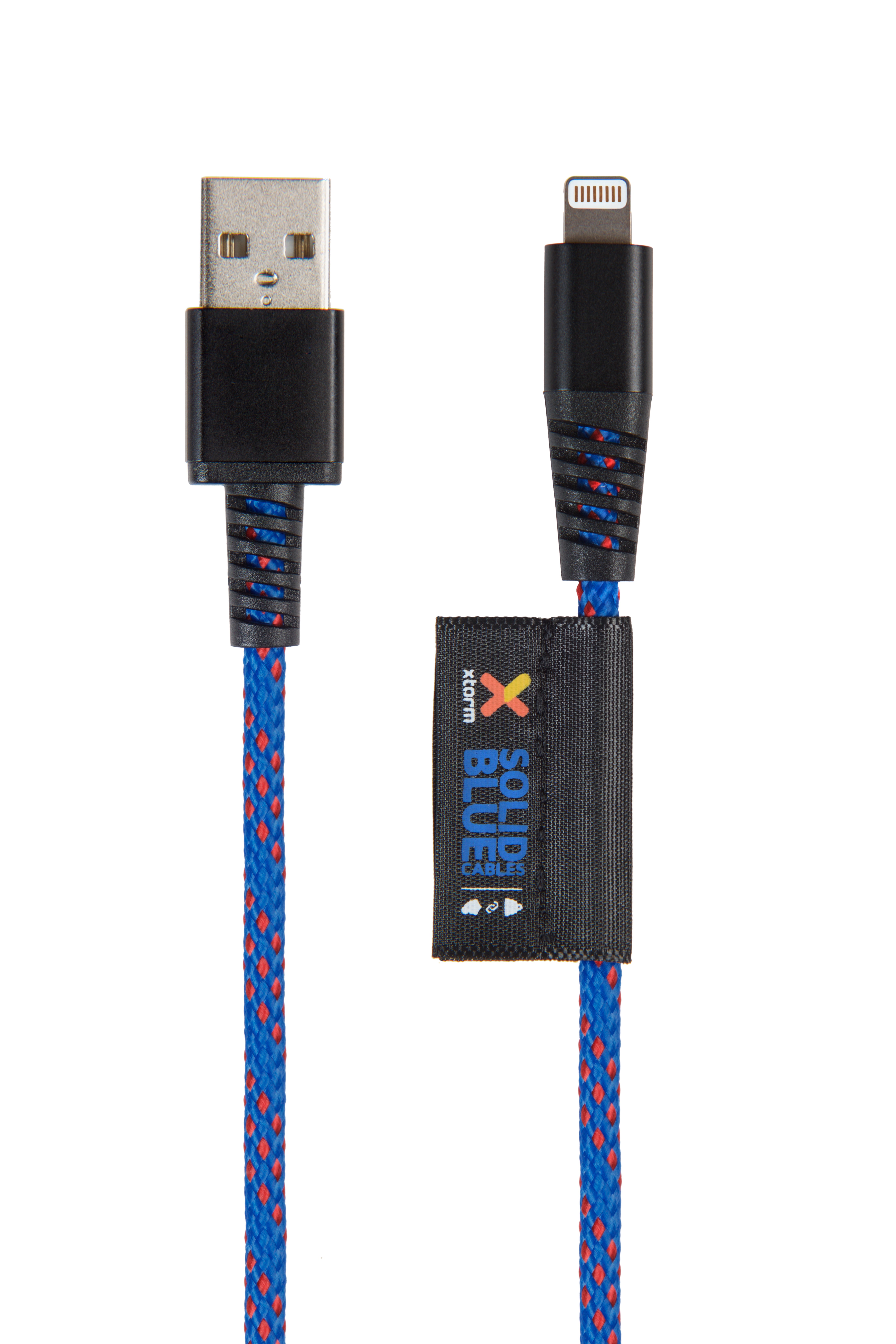 Xtorm Solid Blue Lightning USB kabel - 1 meter