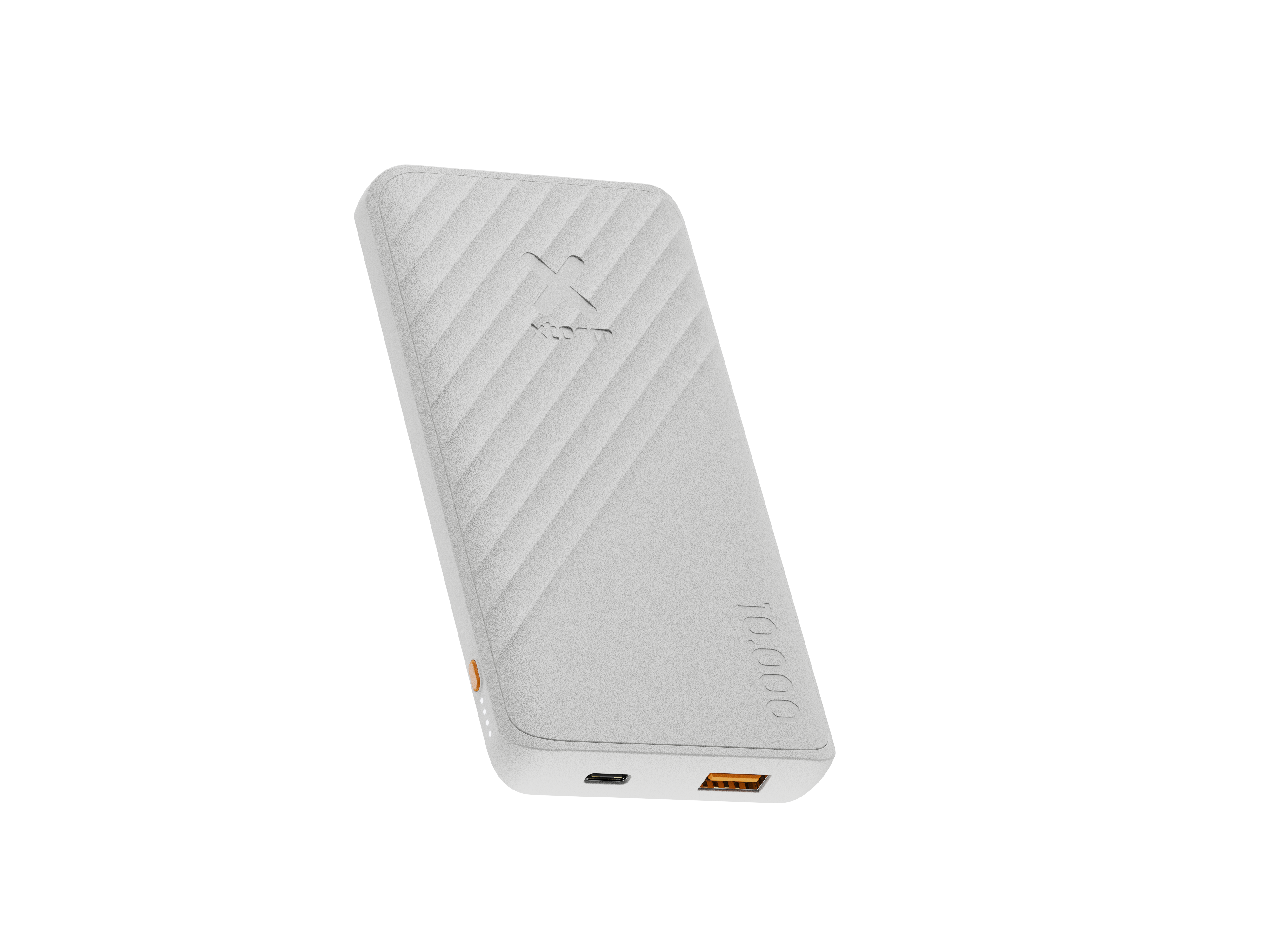 Xtorm Go2 Powerbank - 10.000 mAh - 1x USB-A, 1x USB-C - Krachtige powerbank - Snelle oplader - Ash White