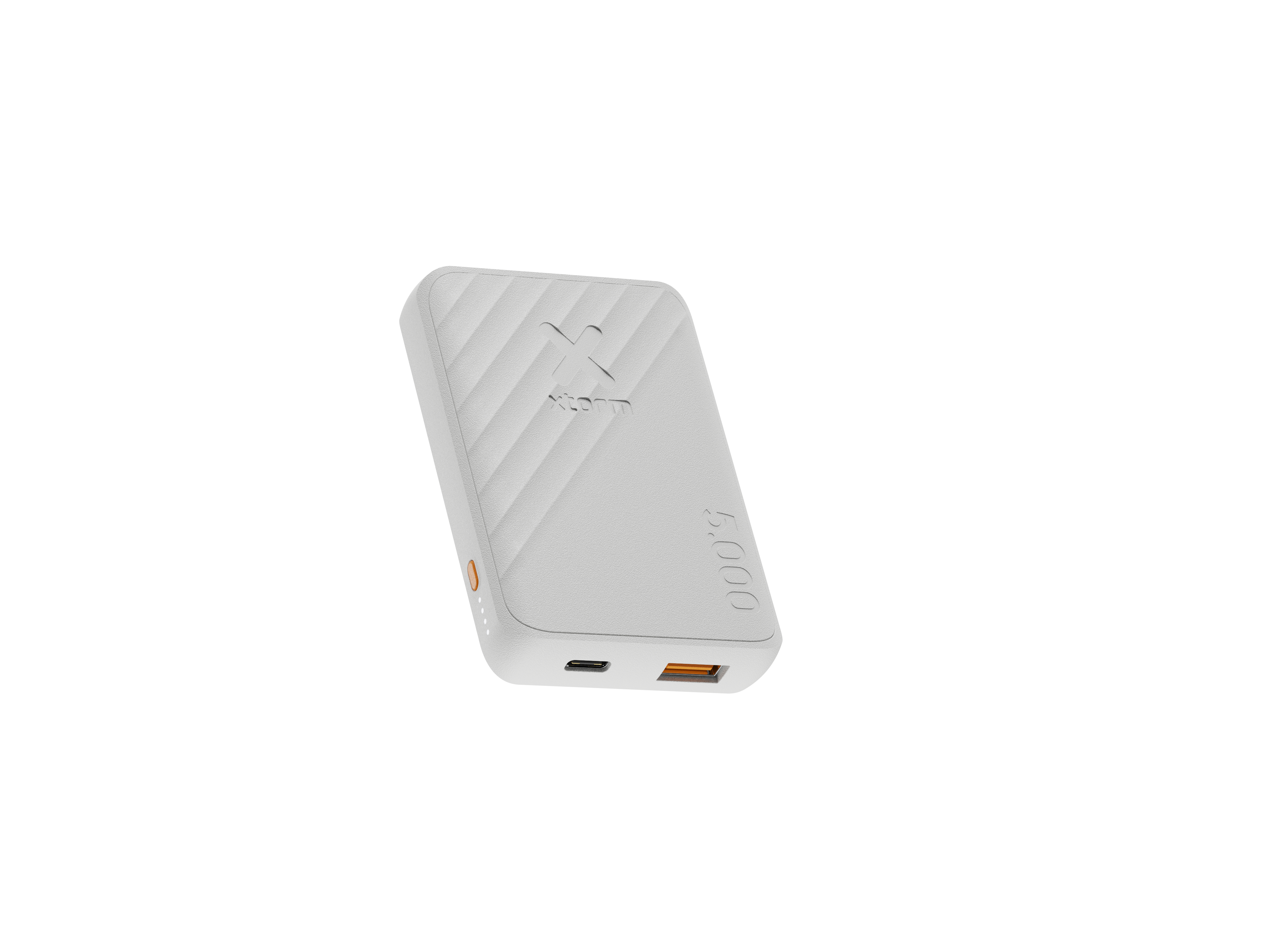 Xtorm Go2 Powerbank - 5.000 mAh - Dubbele poorten - Krachtige powerbank - Duurzame technologie - Ash White