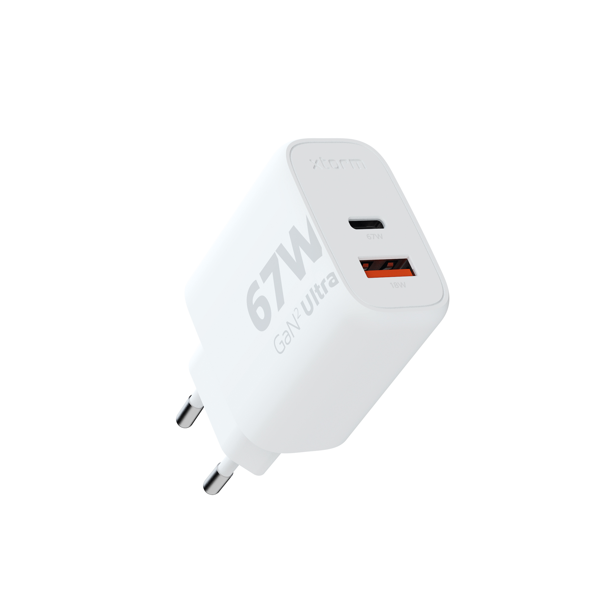 Xtorm 67W GaN2 Ultra Thuislader - USB-C en USB-A - Wit
