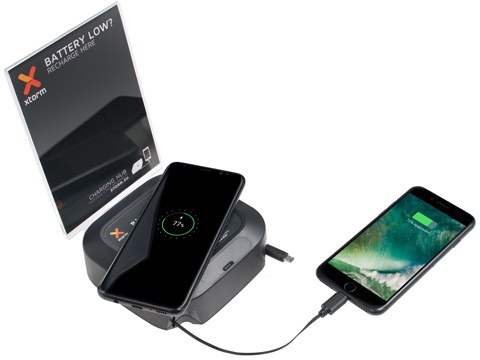 xtorm Business BU106 Table Top Wireless - Draadloze oplaadmat + netadapter - 1.5 A - 3 uitgangsaansluitingen (USB micro-USB type B Lightning)