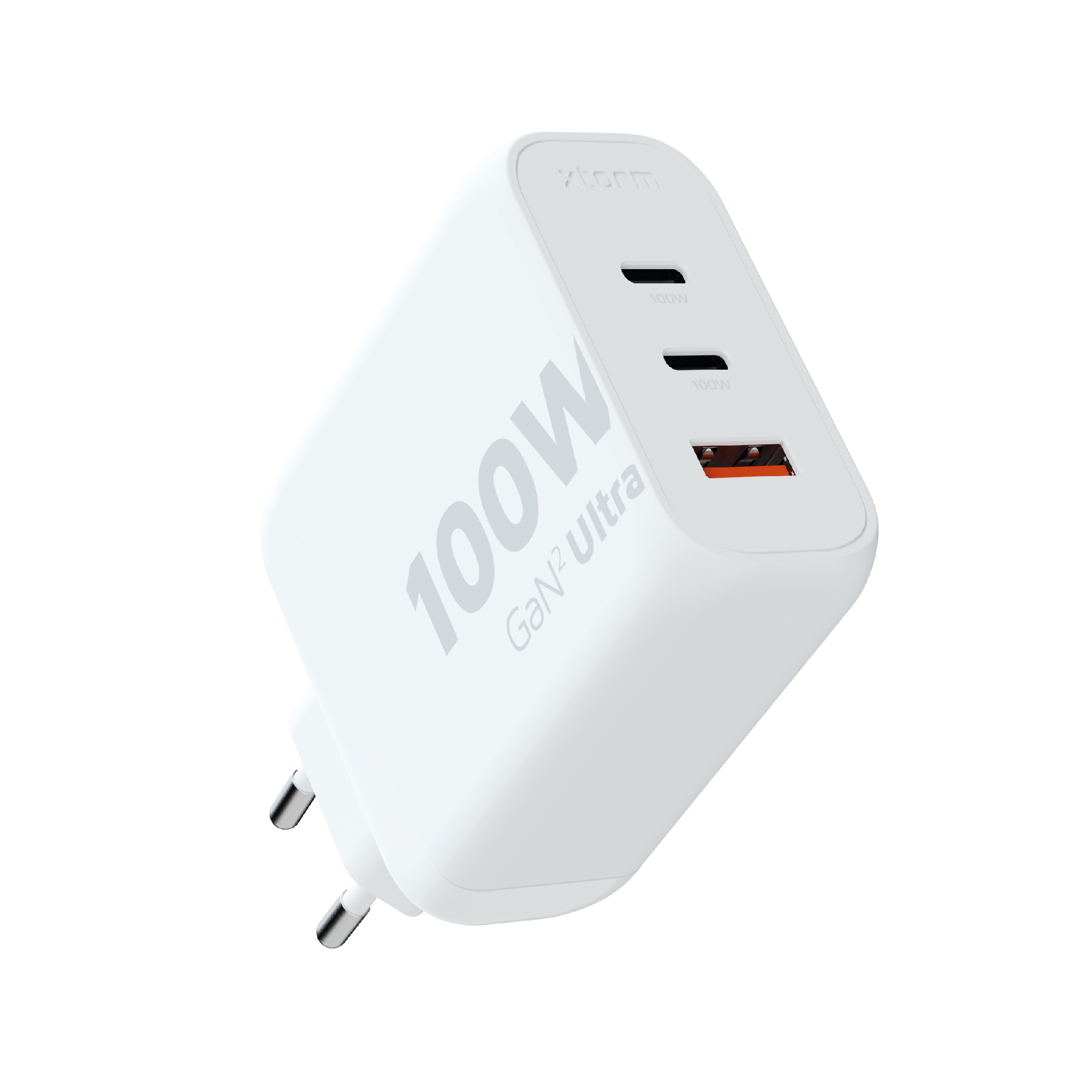Xtorm 100W GaN2-Ultra Thuislader - 2 x USB-C en 1 x USB-A - Wit