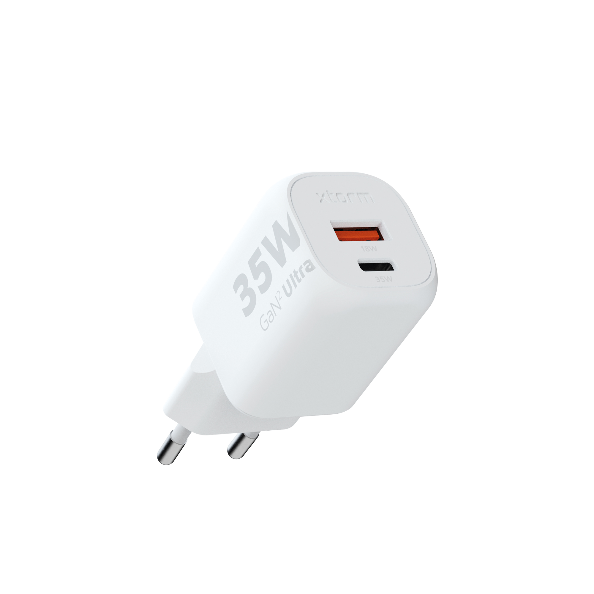 Xtorm 35W GaN2 Ultra Thuislader - USB-C en USB-A - Wit
