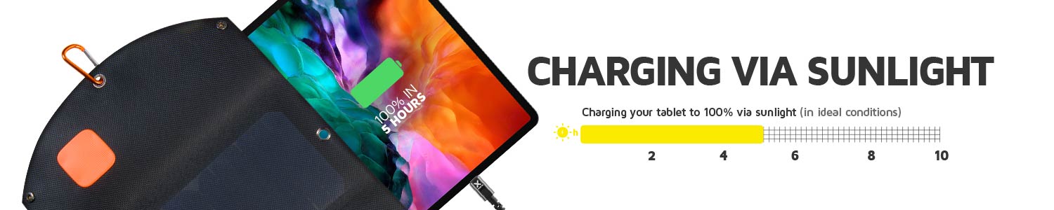 Charging a tablet via sunlight
