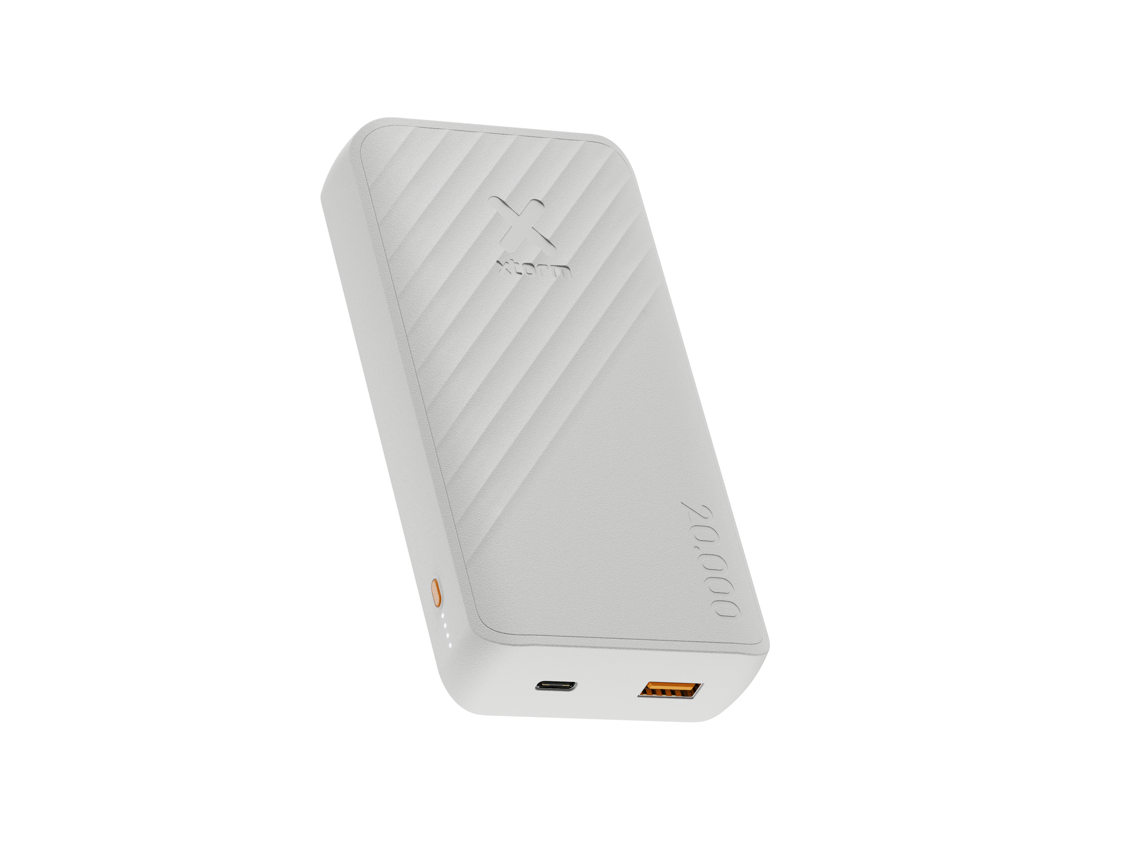 Xtorm Go2 Powerbank - 20.000 mAh - 1x USB-A - 1x USB-C - Krachtige powerbank - Draagbare accu - Ash White