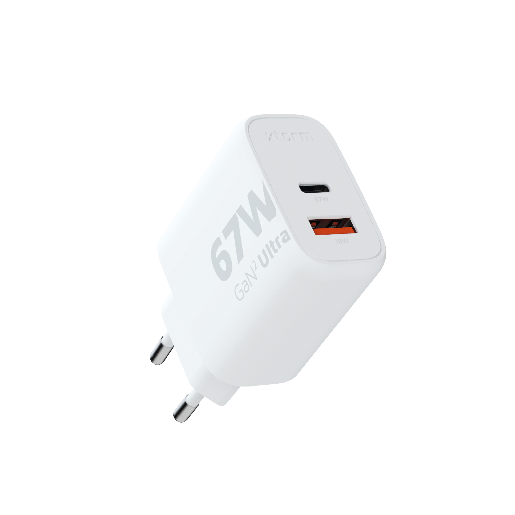 Xtorm 67W GaN2 Ultra Thuislader - USB-C en USB-A - Wit