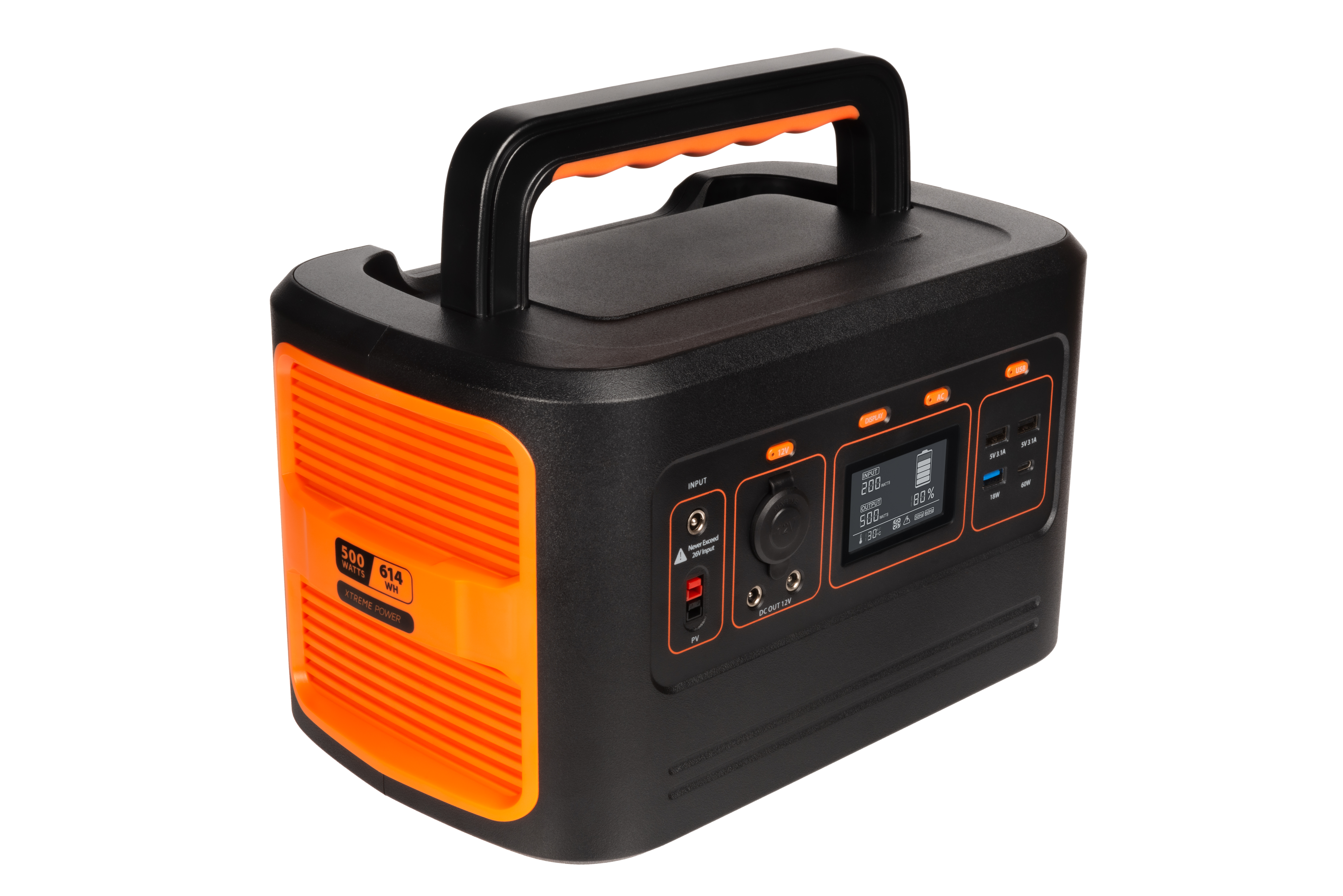 Xtorm 500W Portable Powerbank – Powerstation / Stroomgenerator - 192000 mAh, incl. kabels