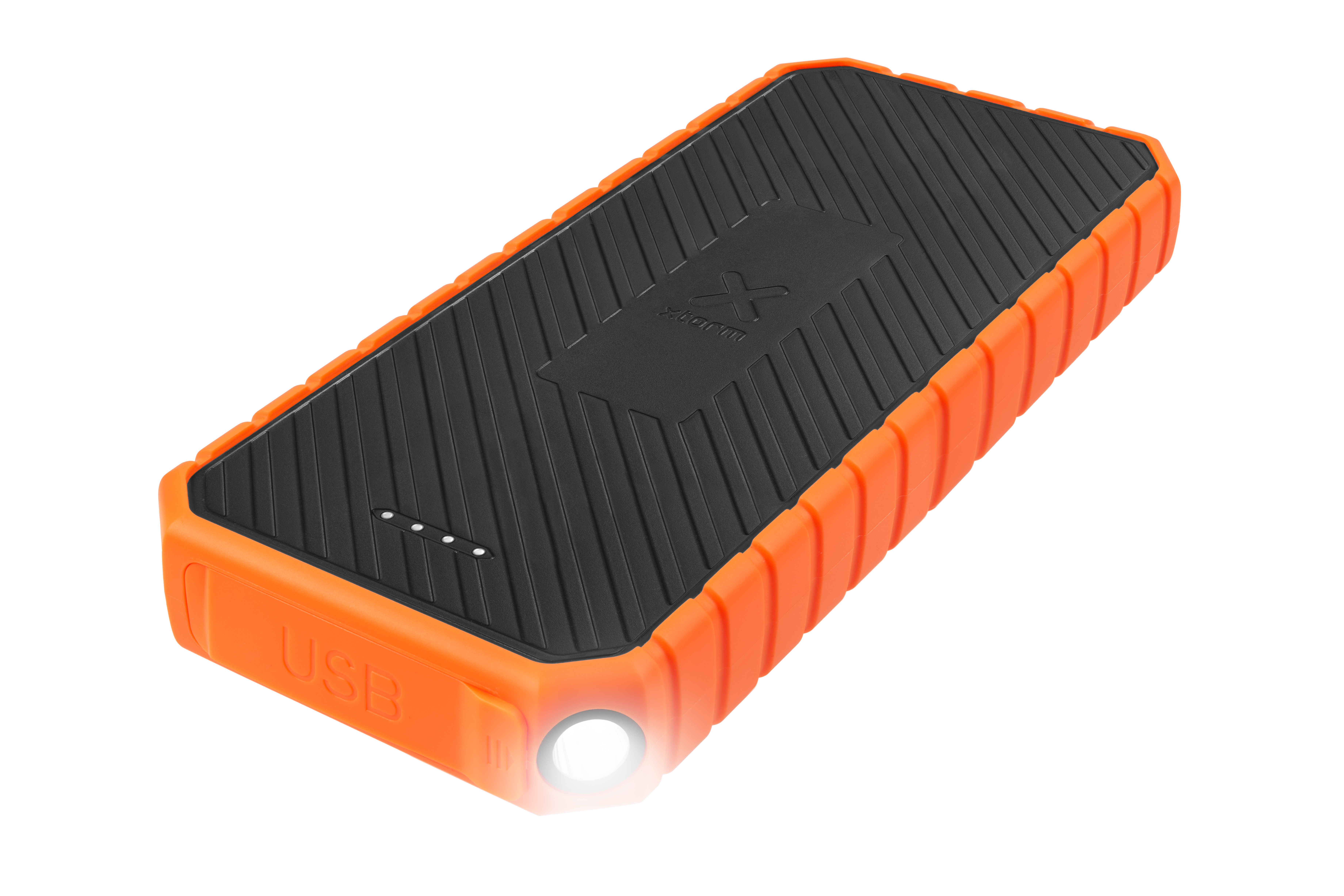 Xtorm Power Bank 20.000 mAh - Outdoor - Waterdicht met zaklamp - Quick Charge 3.0 zwart/oranje