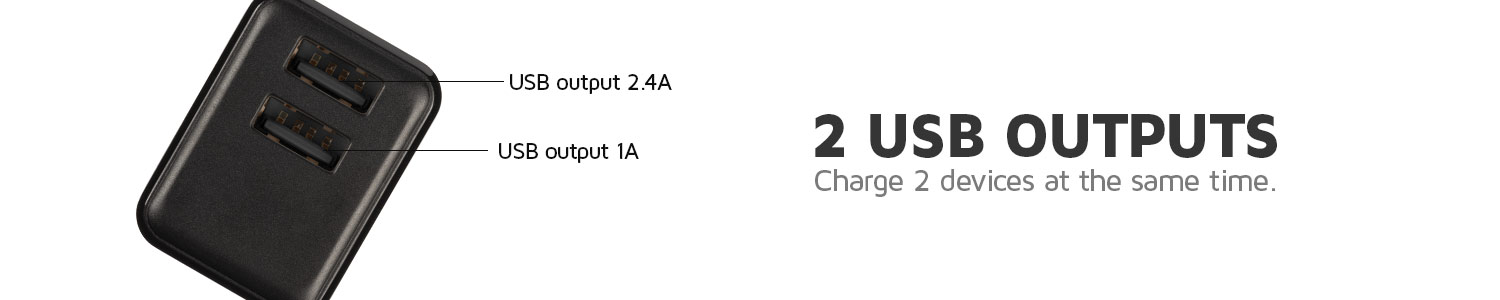 2x USB outputs
